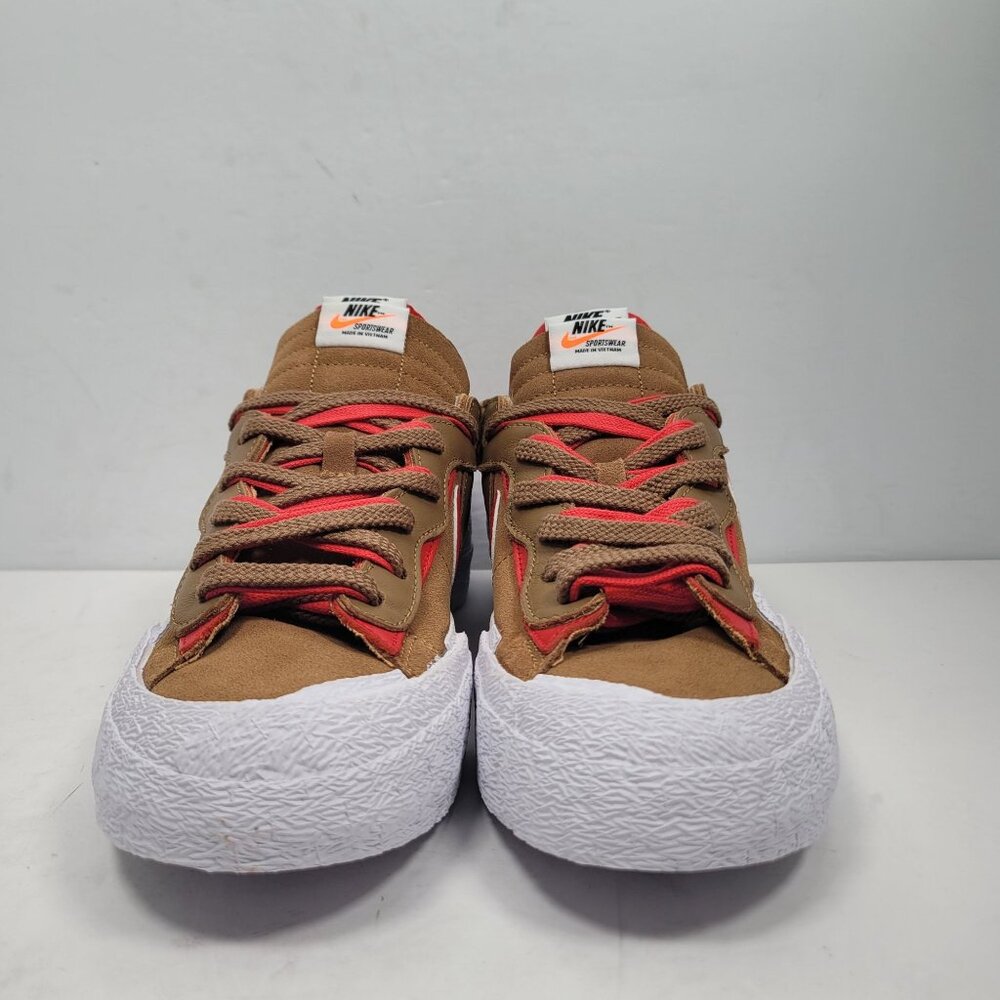 Nike Blazer Low / Sacai Men's Brown & Red Sneakers DD1877-200 US  Size 9 NWB - Picture 5 of 10